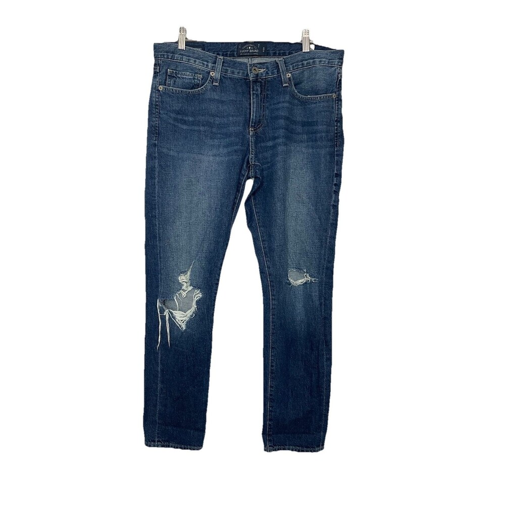 Lucky Brand Sienna Slim Boyfriend Denim Jeans Women’s Size 6/28 Distressed